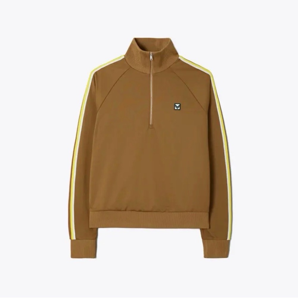 TORY BURCH
Side Stripe Half-Zip Track Jacket XL